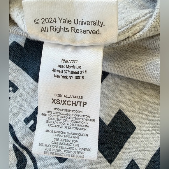 YALE University Auth.Sweatshirt Bulldog Football Collegiate Sz XS Oversized Fan - Picture 7 of 14